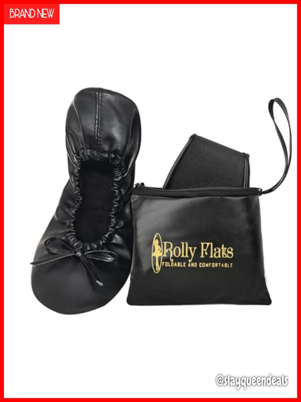 Foldable Ballet Flats Portable Travel Wedding Shoes with Pouch